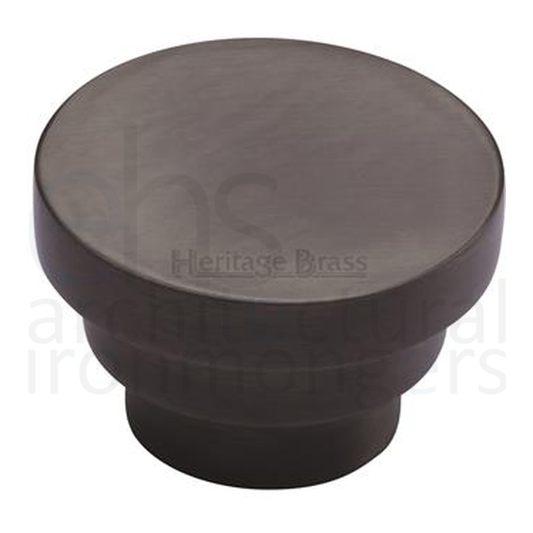 C3624 38-MB • 38 x 22 x 24mm • Matt Bronze • Heritage Brass Round Stepped Cabinet Knob